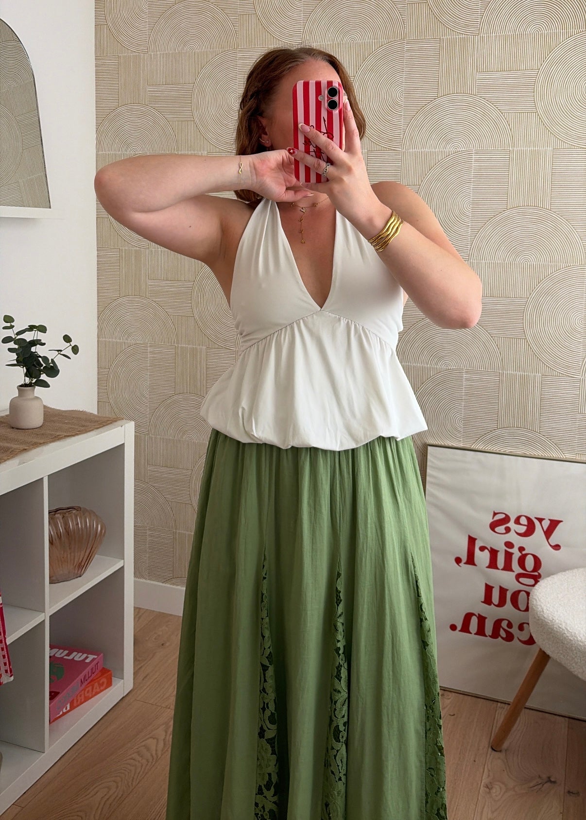 Jupe longue olive - CALIPSO
