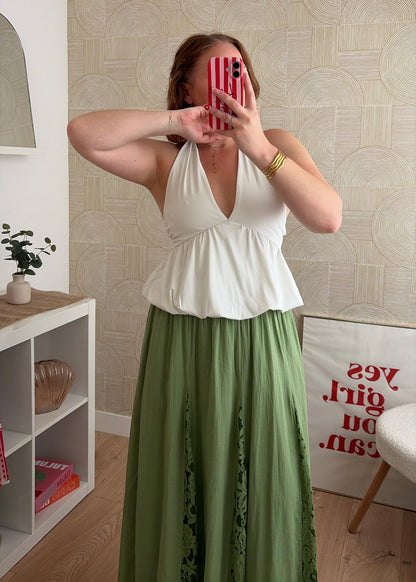 Jupe longue olive - CALIPSO