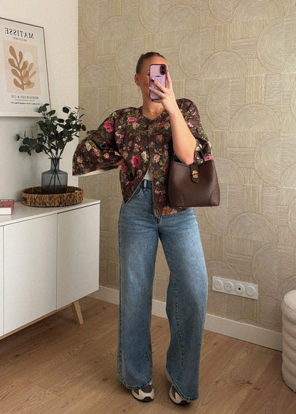 Veste cape à fleurs - CHOCO