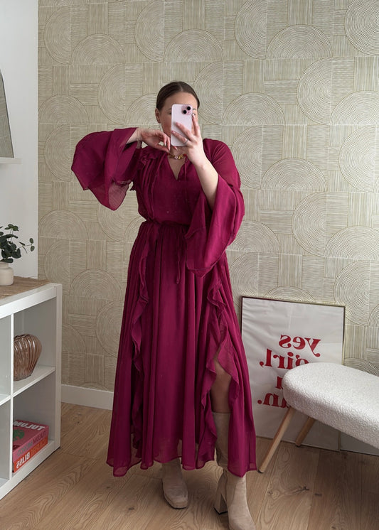 Robe longue fuchsia - BOHEME
