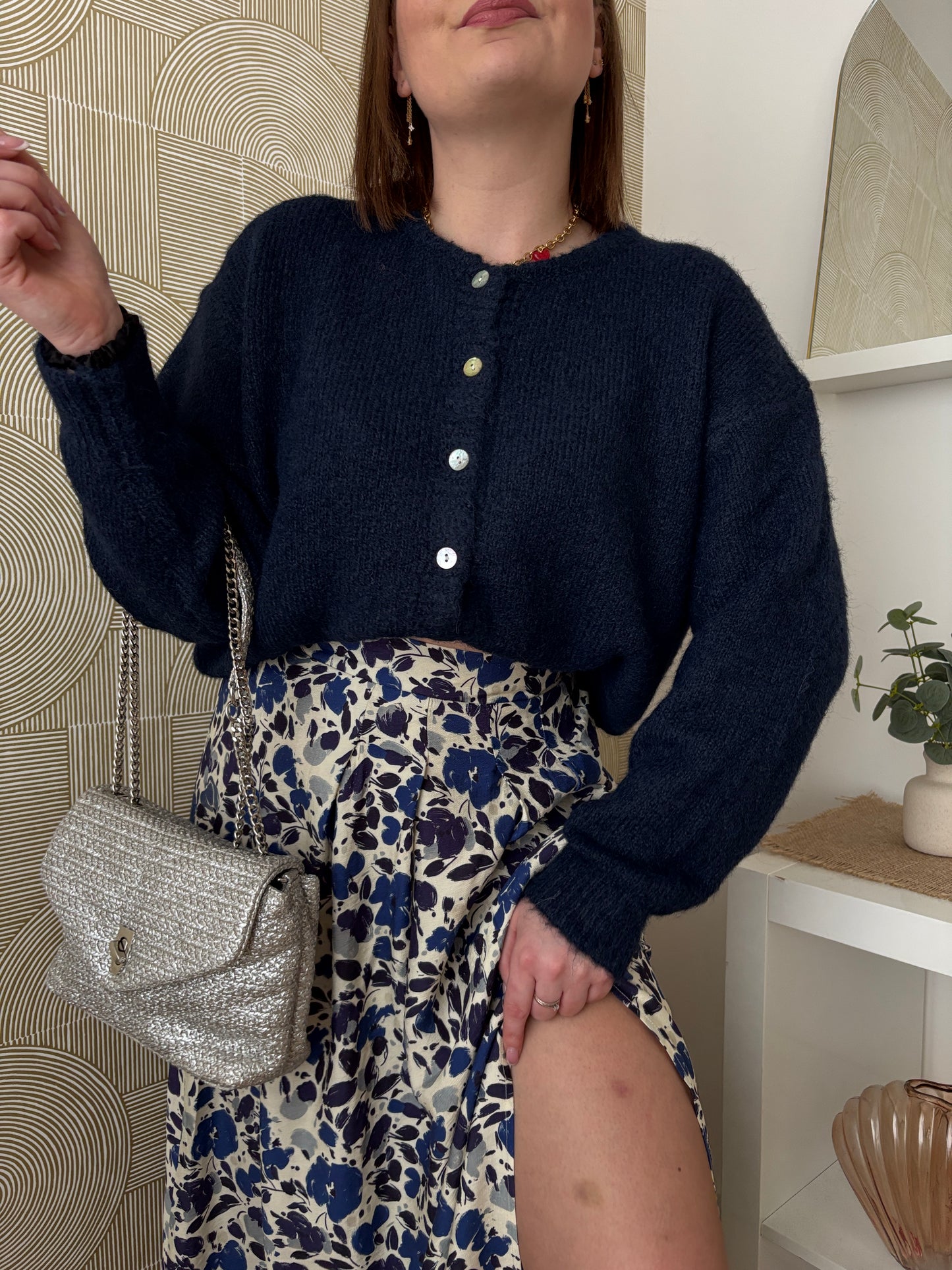 Gilet bleu marine - MOLLIE