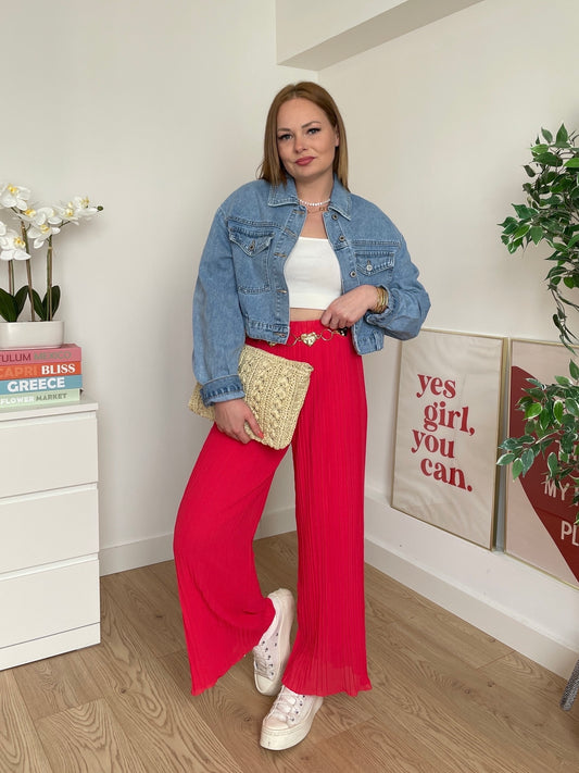 Pantalon plissé rose VAEA