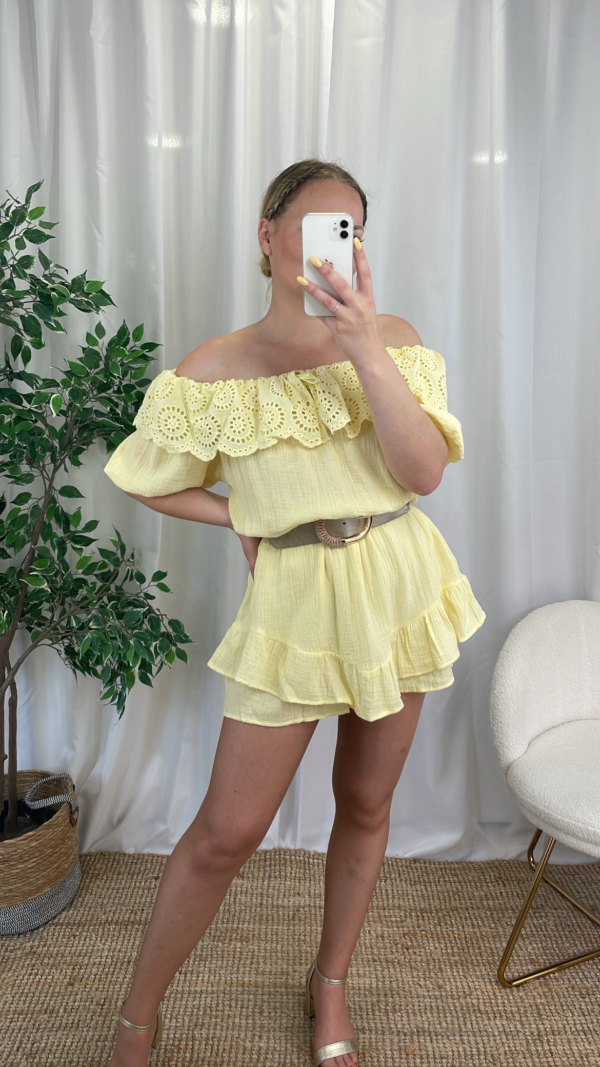 Combinaison short jaune - HEMA