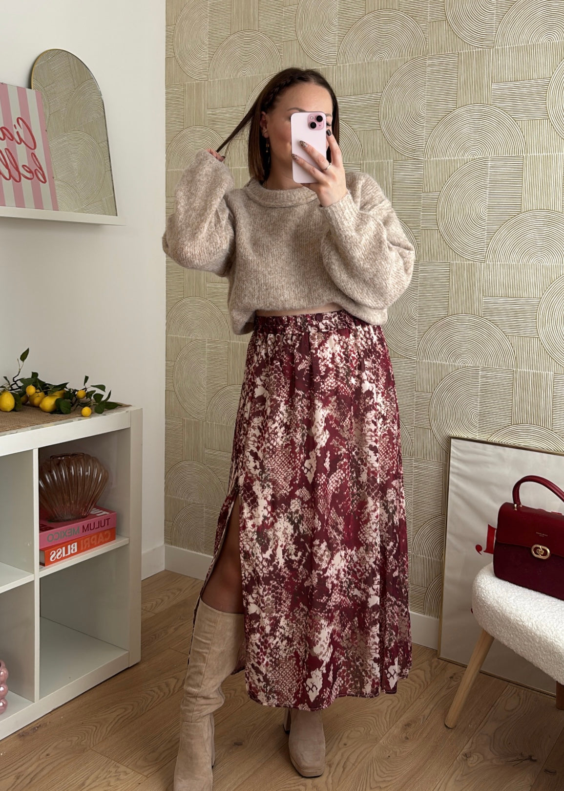 Pull à surpiqûres - TAUPE
