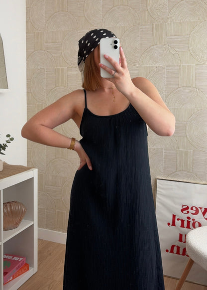 Robe longue noire - NAOMIE