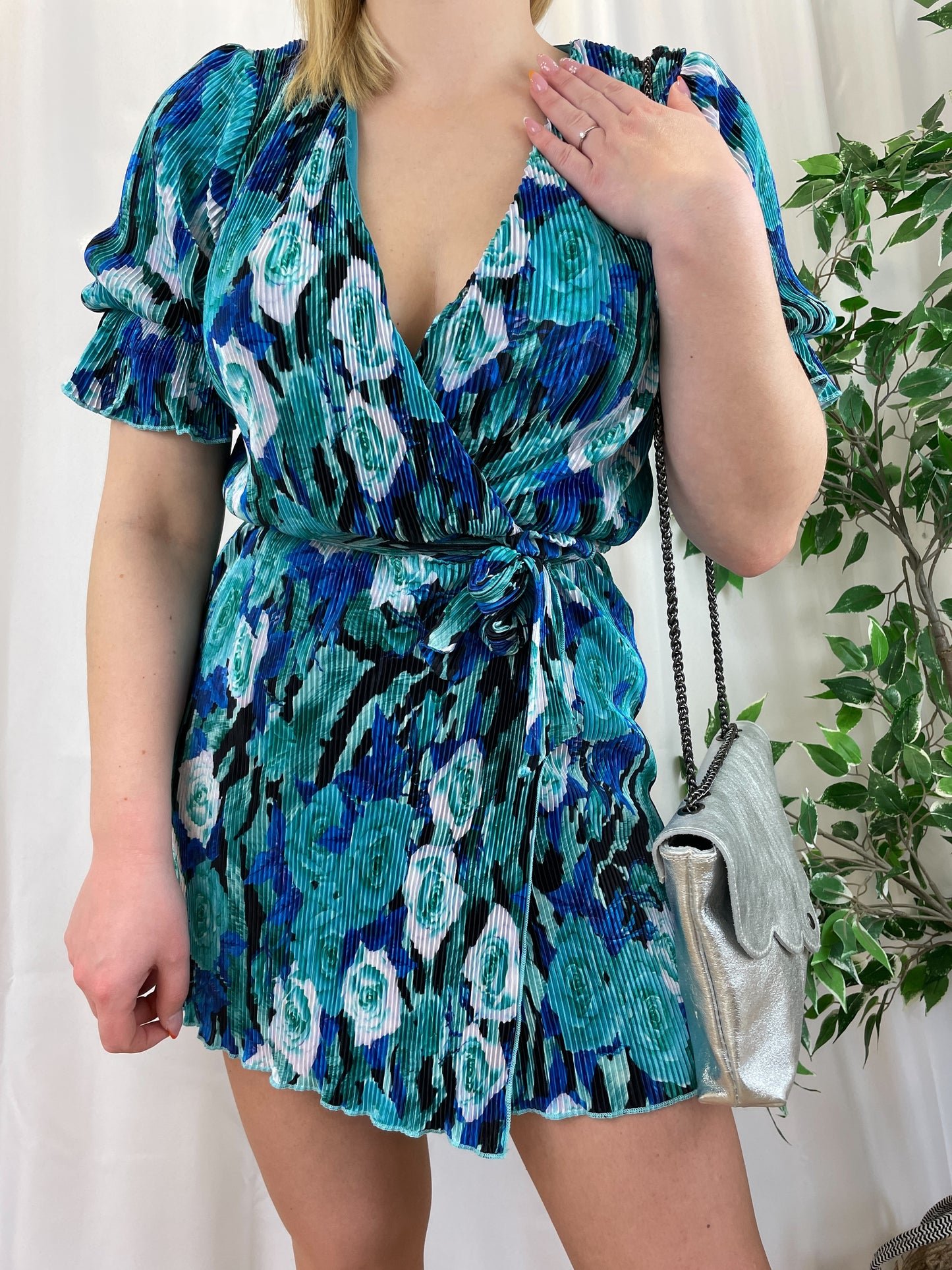 Robe à fleurs NATA - Bleue