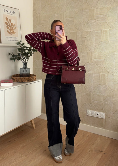 Gilet bordeaux - CLARA
