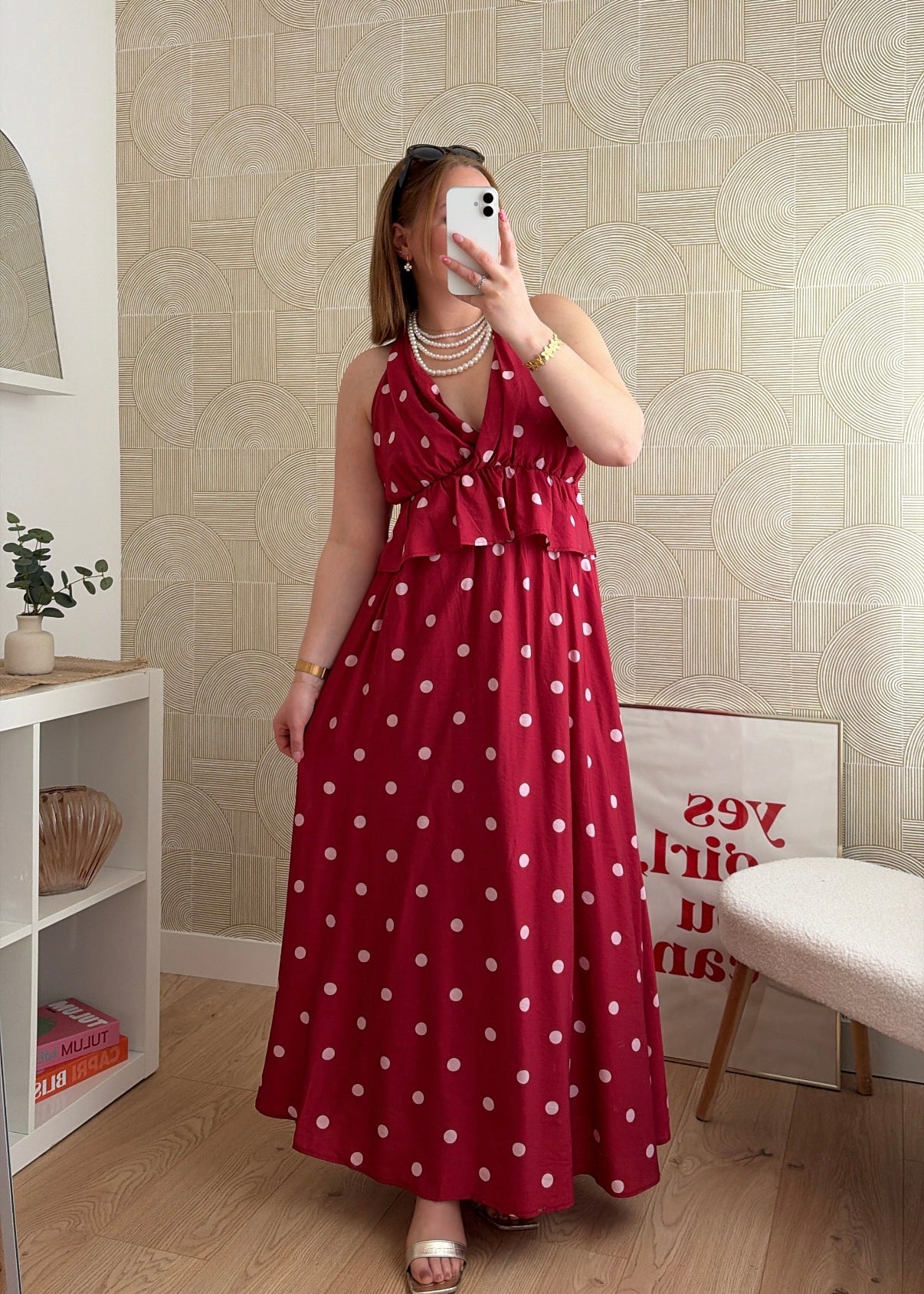 Jupe longue burgundy - POIS