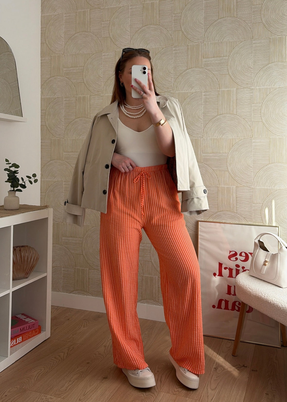 Pantalon orange - GAZE DE COTON
