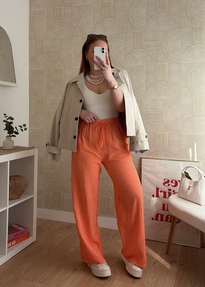 Pantalon orange - GAZE DE COTON