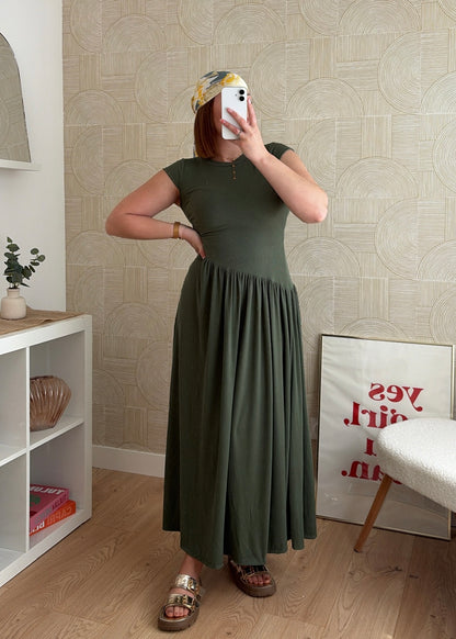 Robe longue kaki - HARMONY