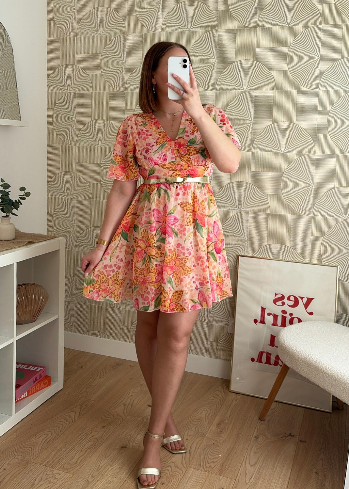 Robe courte orange - DINSA