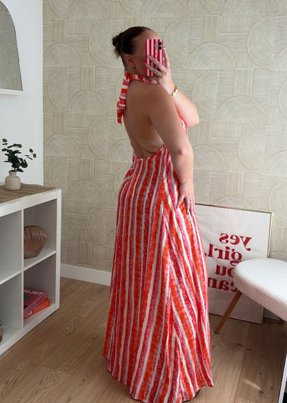 Robe longue corail - MAYA
