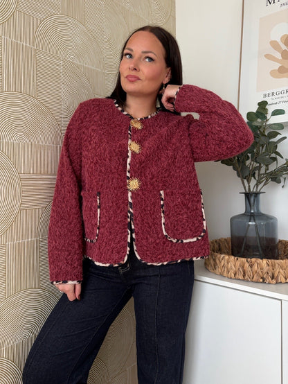 Veste détails soleil bordeaux - HELENA