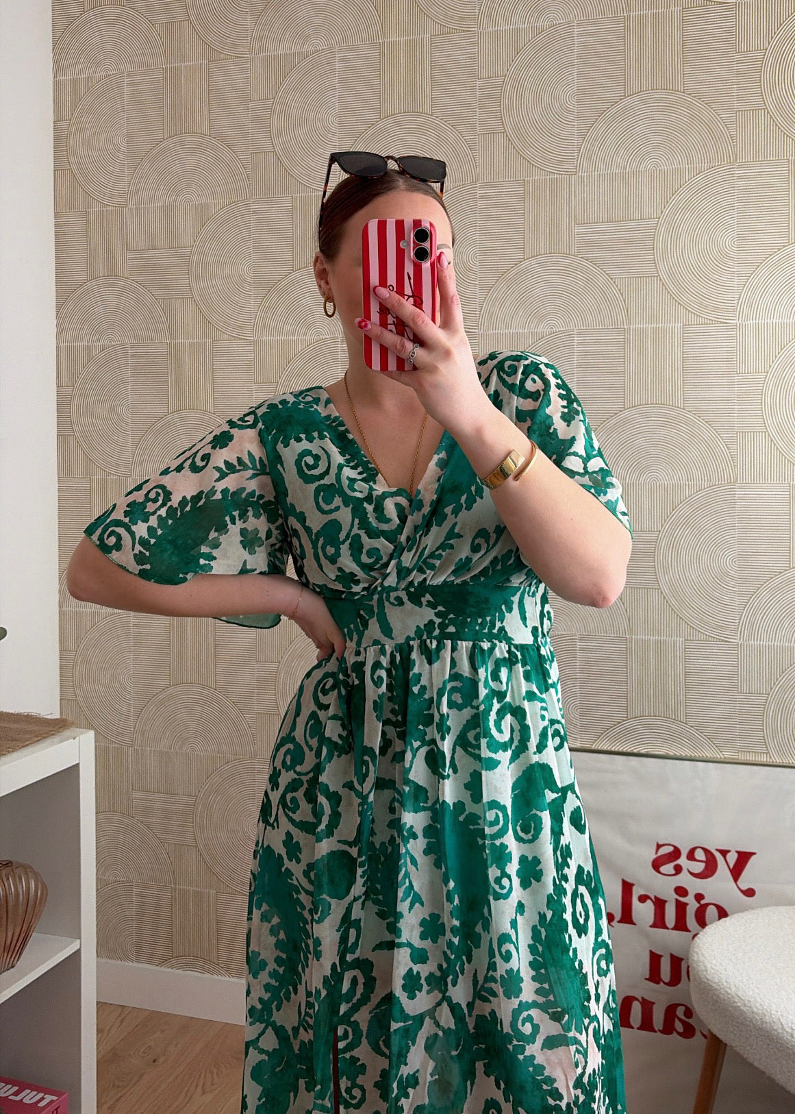 Robe longue à motifs - CLARISSE