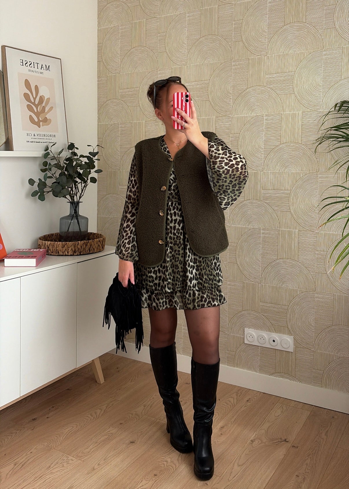 Gilet bouclette kaki - SHAUN