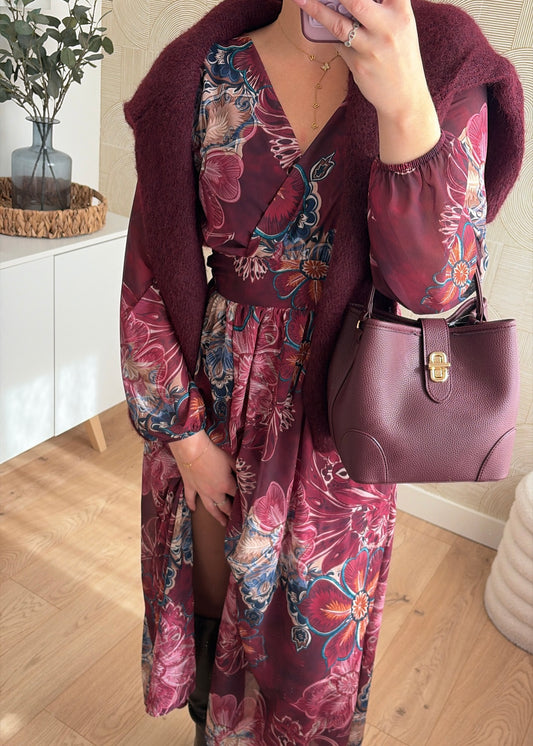 Robe longue bordeaux - EMIE