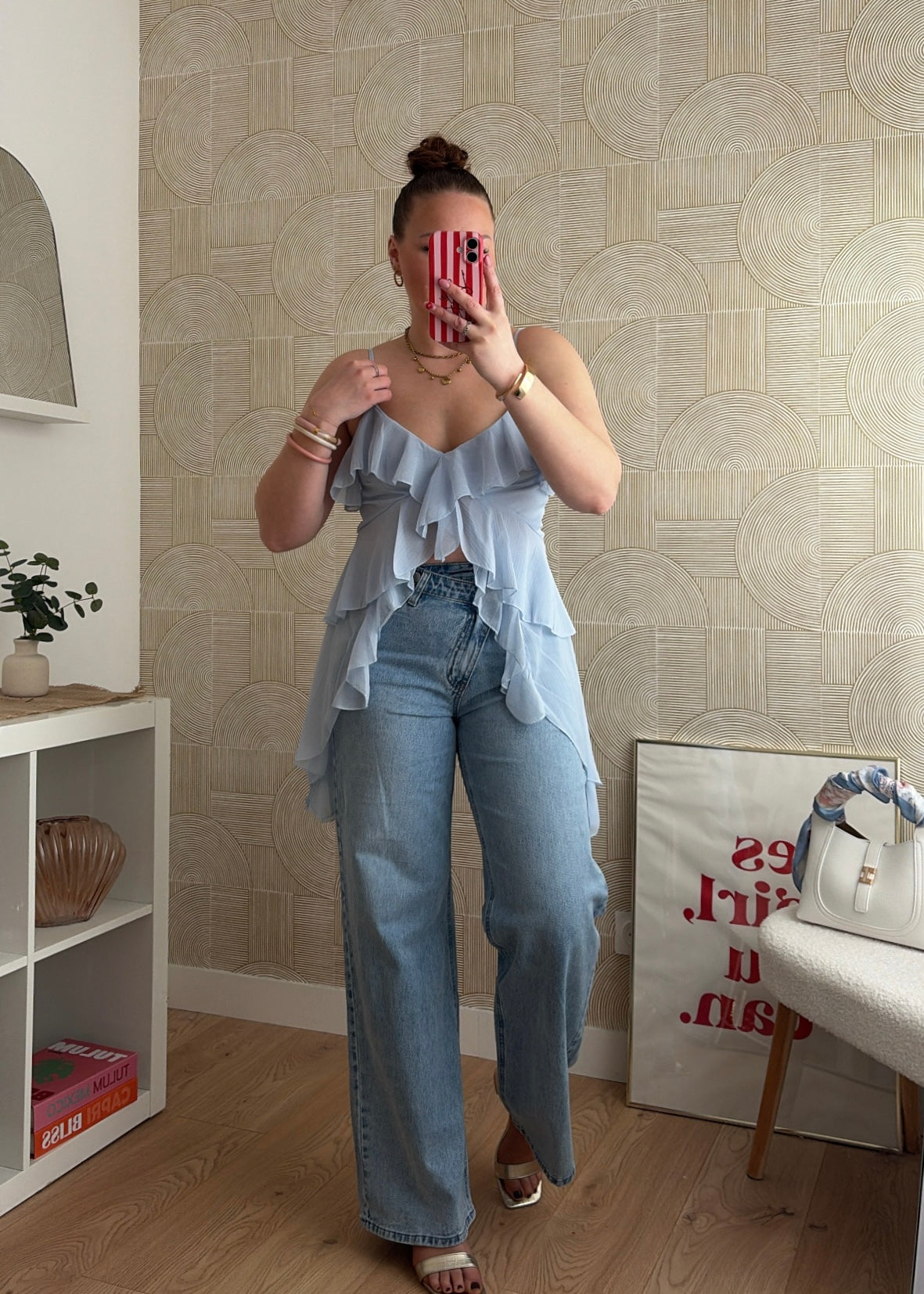 Top asymétrique bleu - PAULA