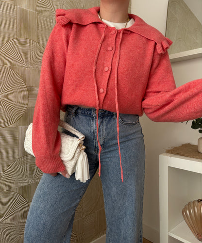 Gilet maille corail - CLAUDIA