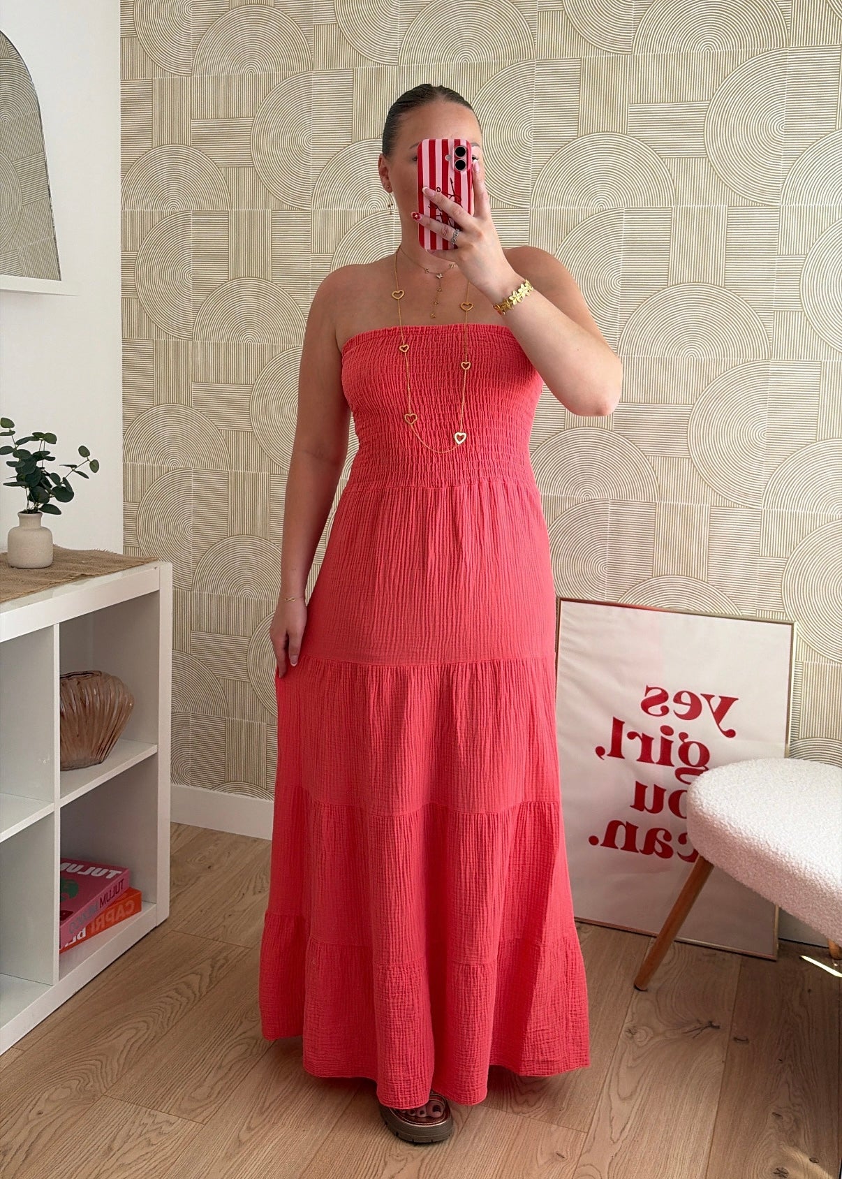 Robe bustier corail - MAËLYS