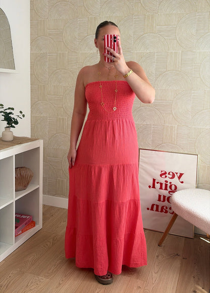 Robe bustier corail - MAËLYS
