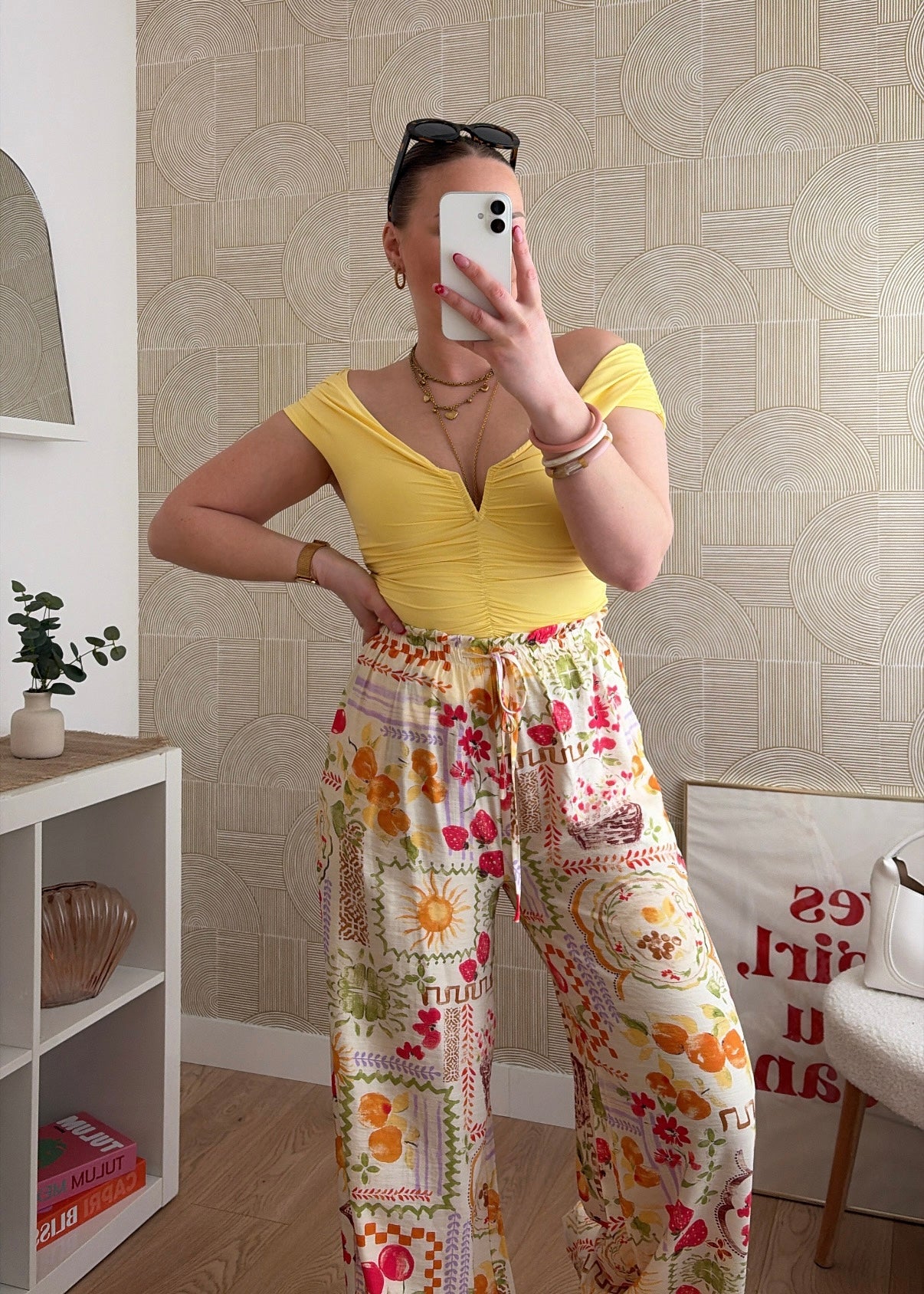 PRÉCOMMANDE / Pantalon fluide jaune - VINTAGE