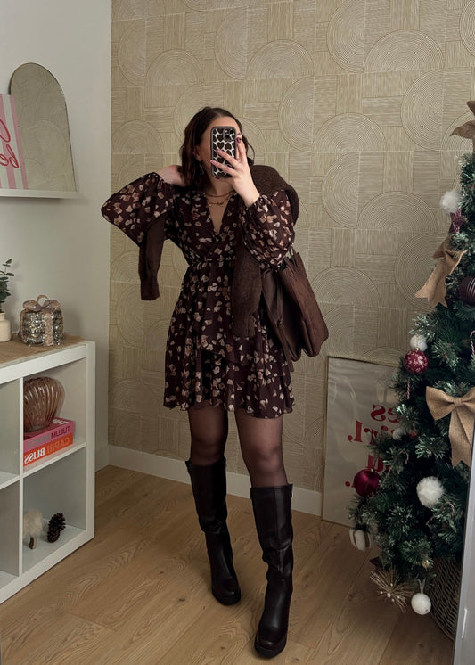 Robe cache-coeur - FLOWERS