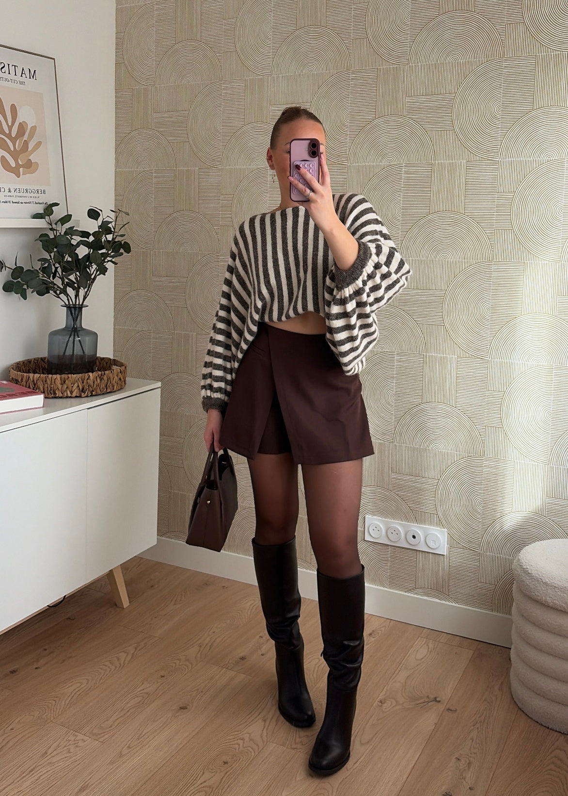 Jupe-short choco - ROMANE