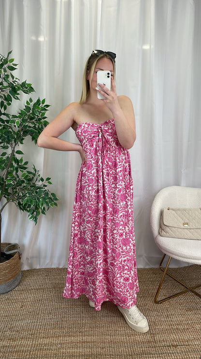 Robe longue rose - GIUGIU