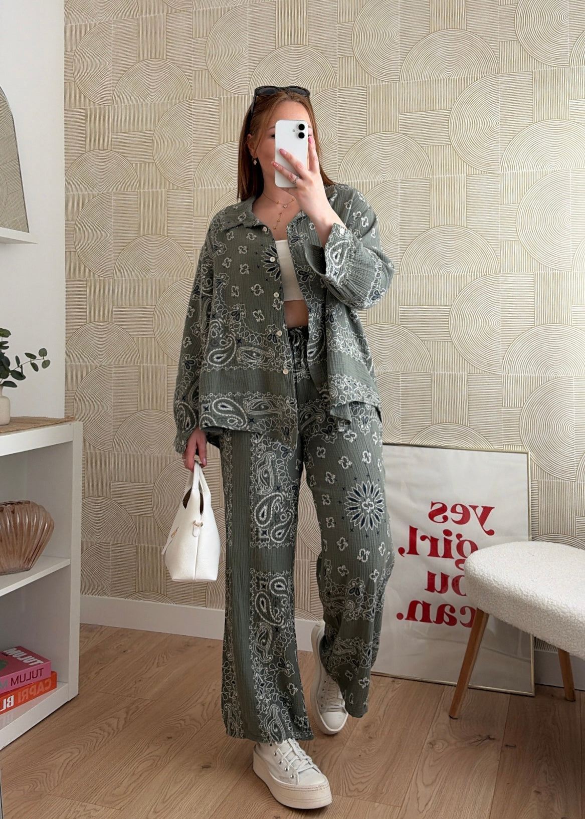 Pantalon kaki bohème - LORIE