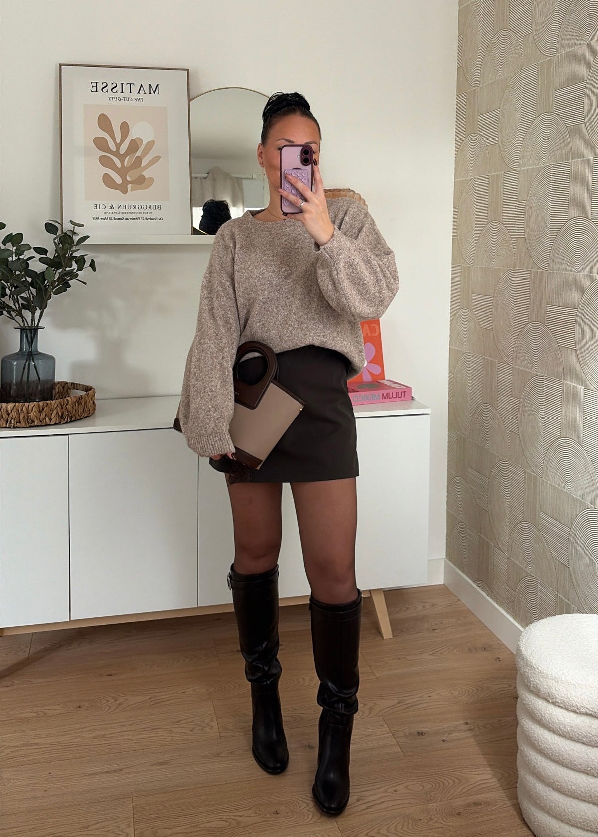 Jupe-short choco - DENTELLE