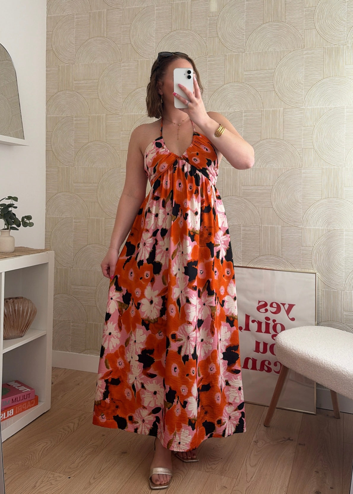 Robe bohème orange - AURÉLIE