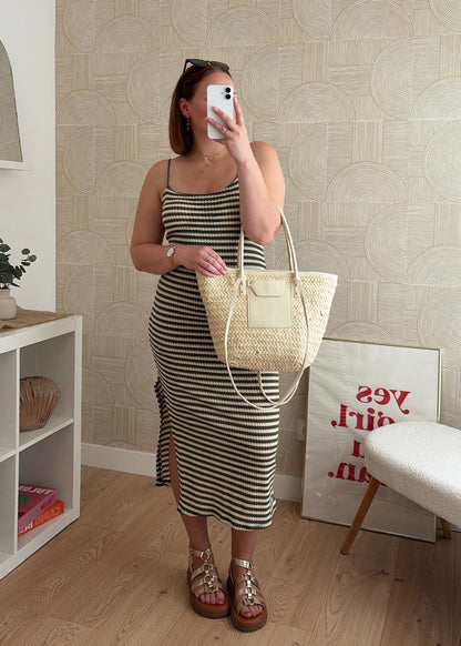 Robe marinière kaki - RIVIERA