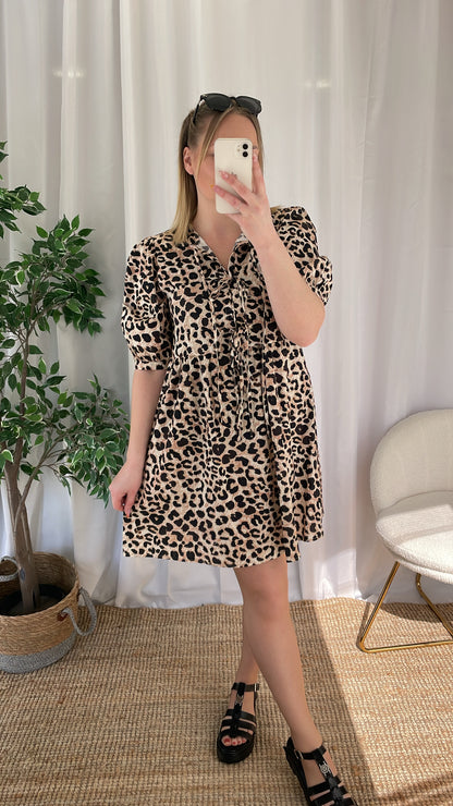 Robe ILONA - Beige & Noir