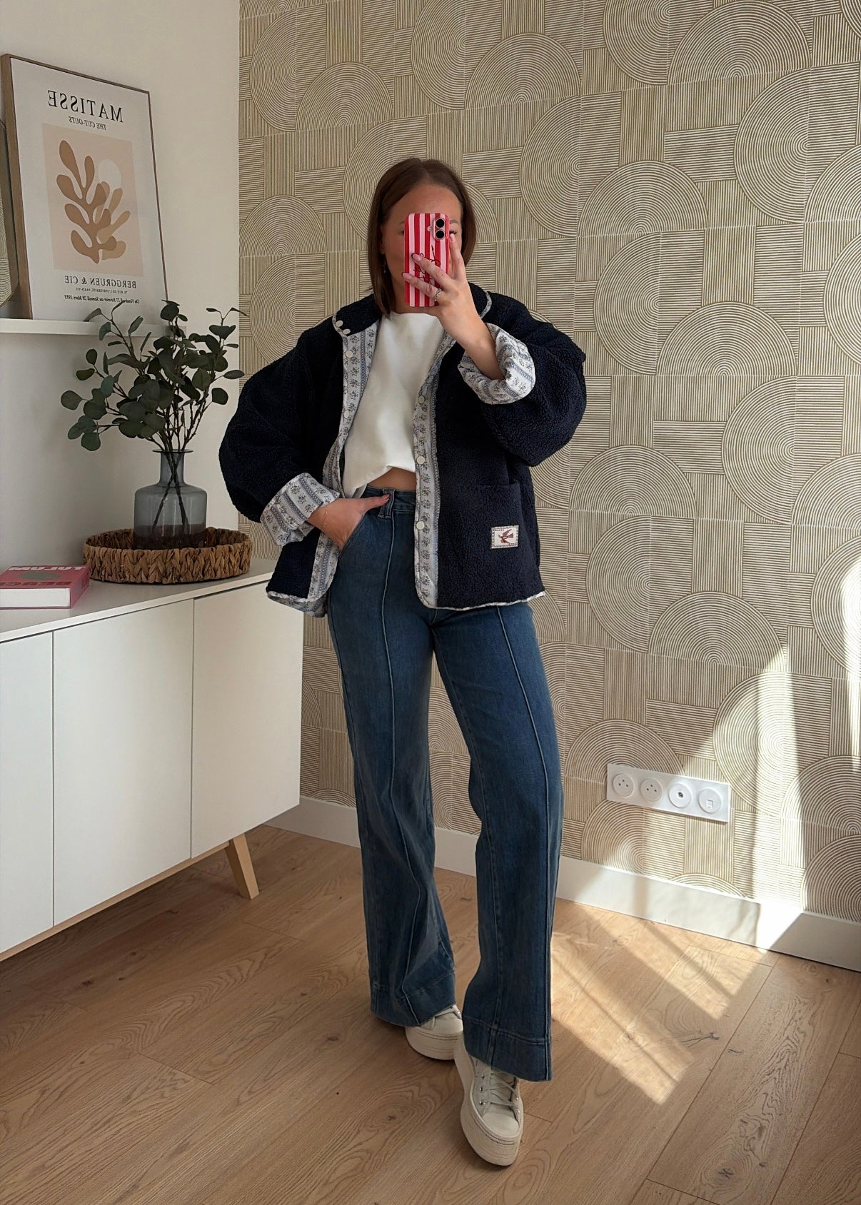 Veste réversible teddy navy - LORIA