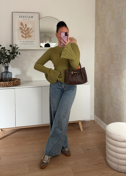 Pull fin olive - YLONA