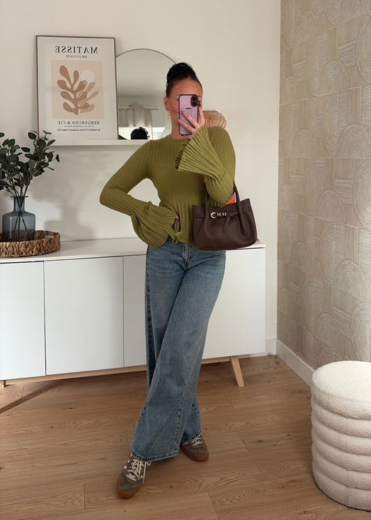 Pull fin olive - YLONA