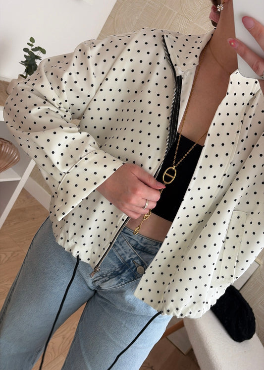 Bomber léger blanc - POIS