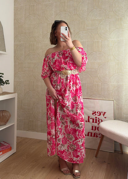 Robe longue rose - HAWA