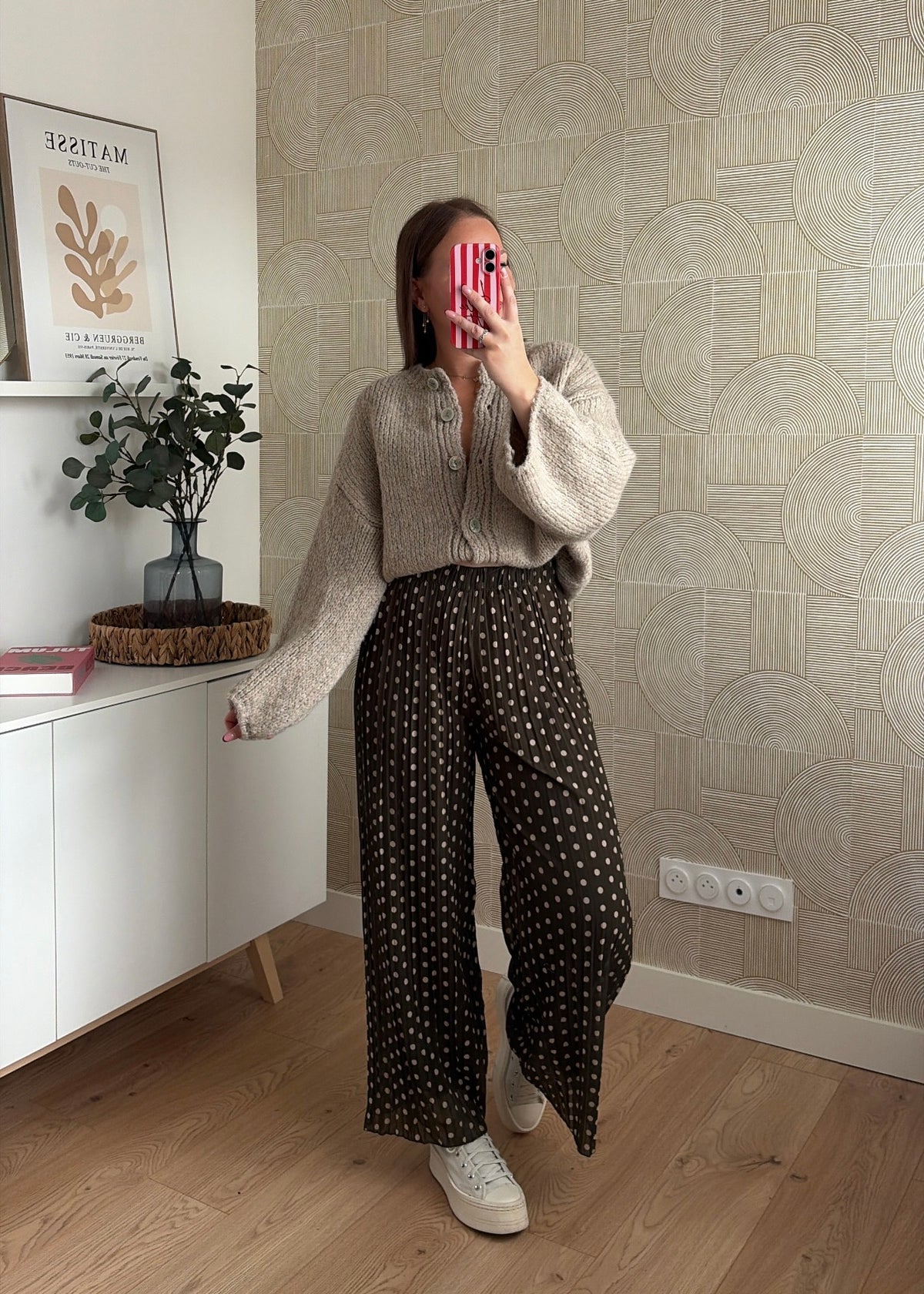 Pantalon plissé kaki - POIS