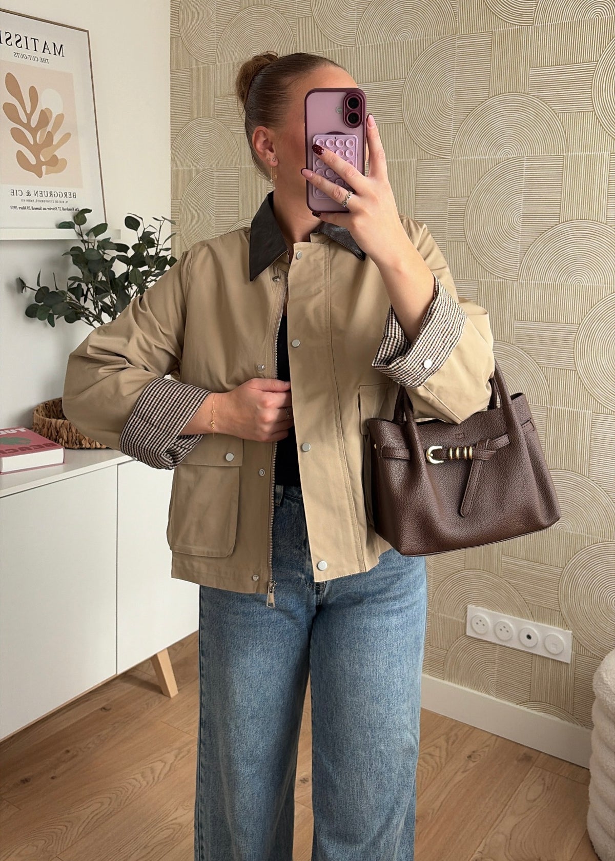 Veste beige à col - ORLA