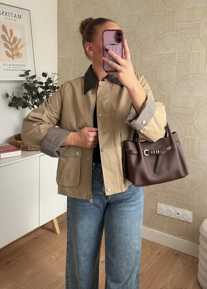 Veste beige à col - ORLA
