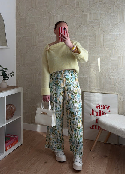 Pantalon plissé jaune - INAYA
