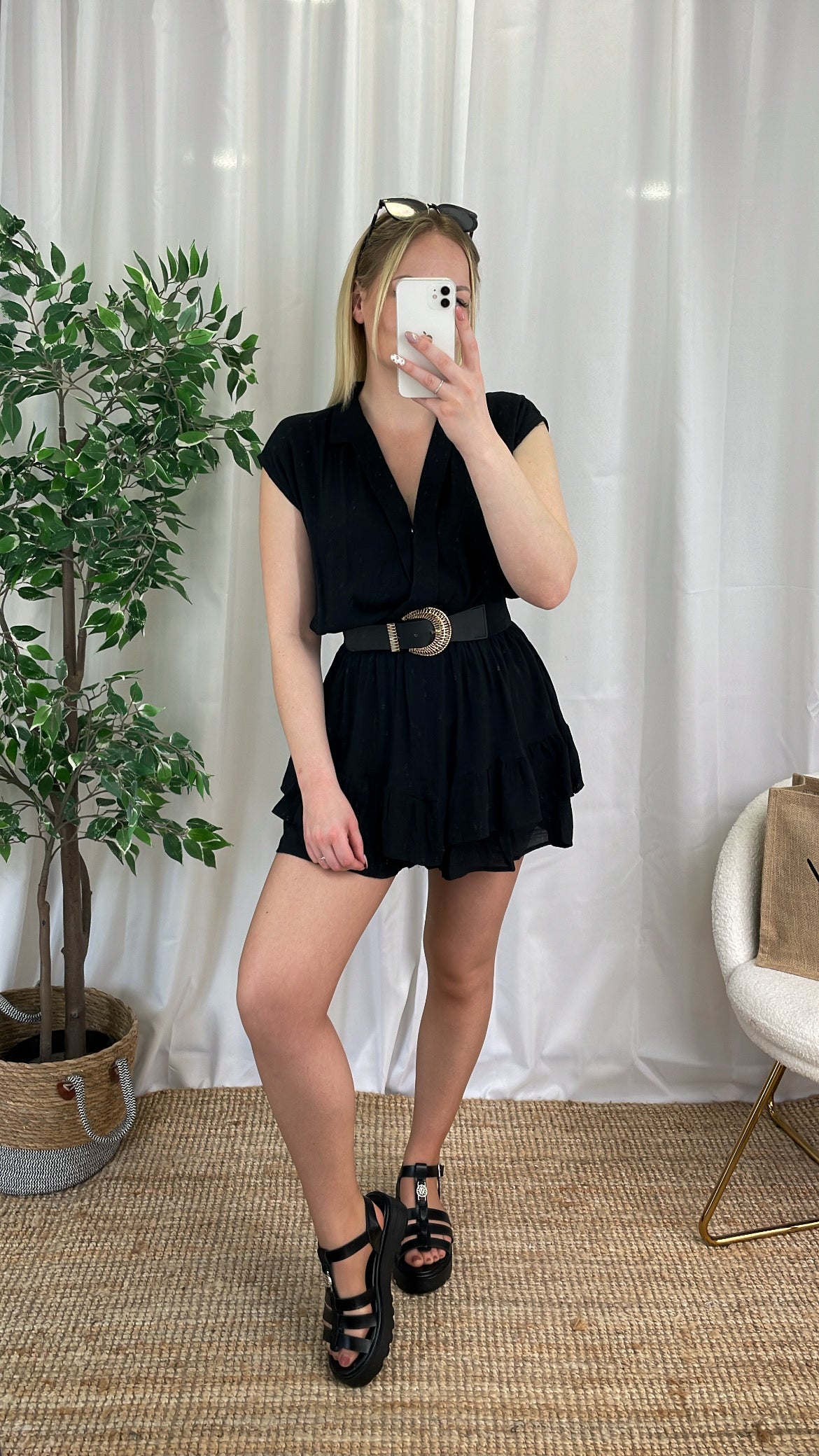 Combinaison short noire - DAJORA
