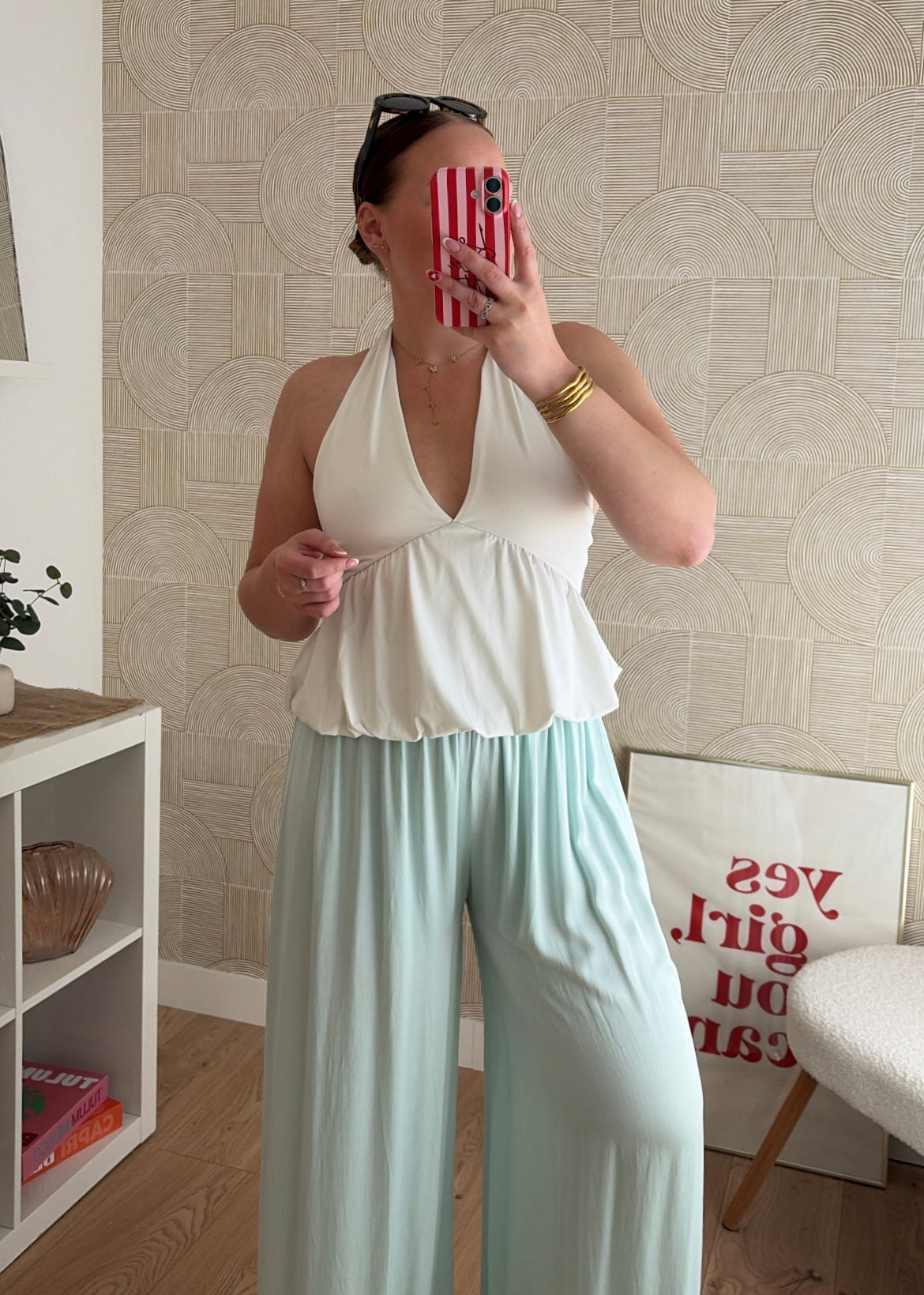 Pantalon vert d'eau - PADDY