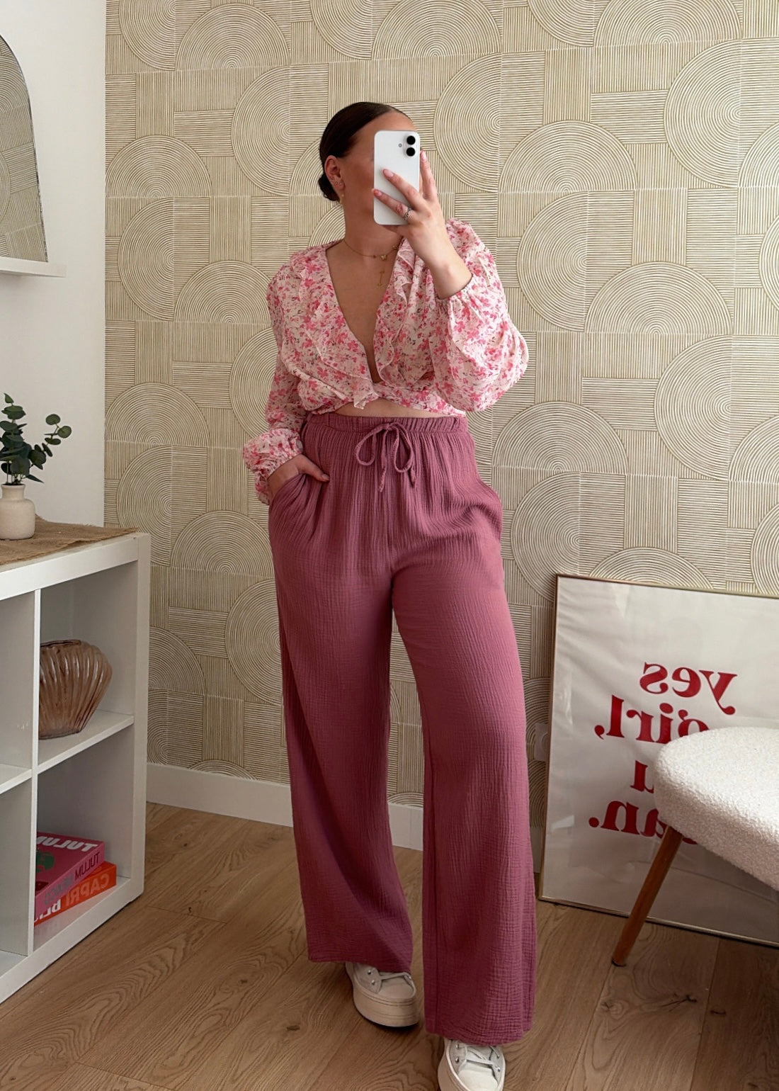Pantalon rose - GAZE DE COTON