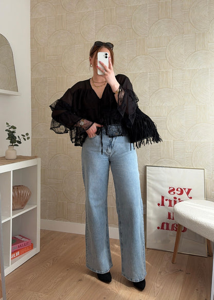 Blouse noire - DENTELLE
