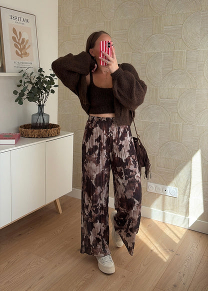PRÉCOMMANDE / Gilet + débardeur choco - NAOMIE