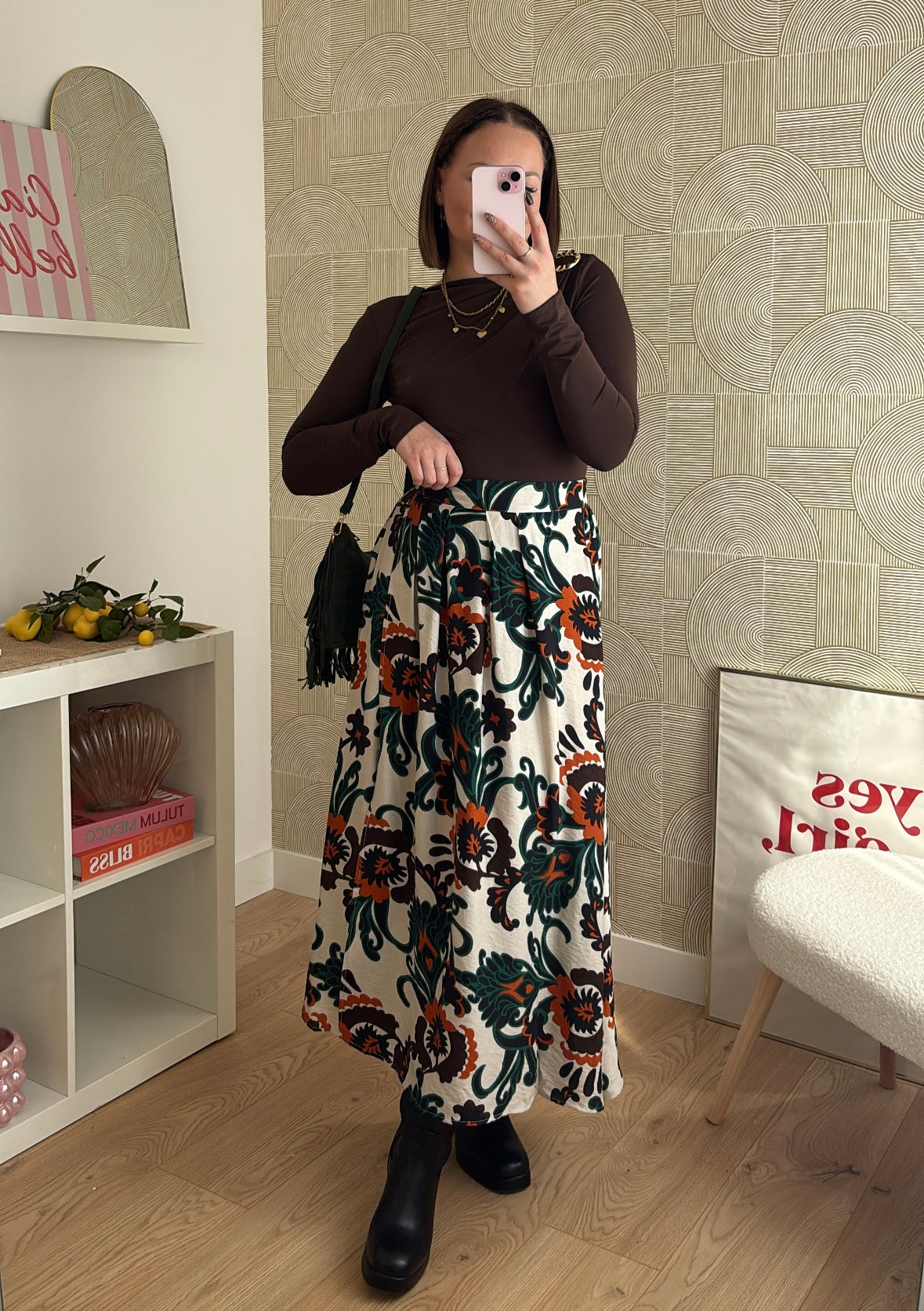 Jupe longue - CREAMY BROWN