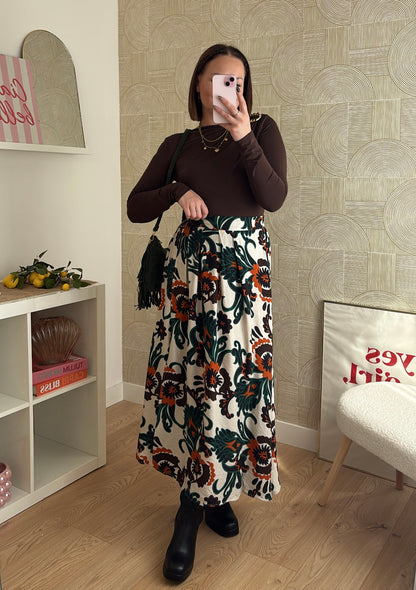 Jupe longue - CREAMY BROWN